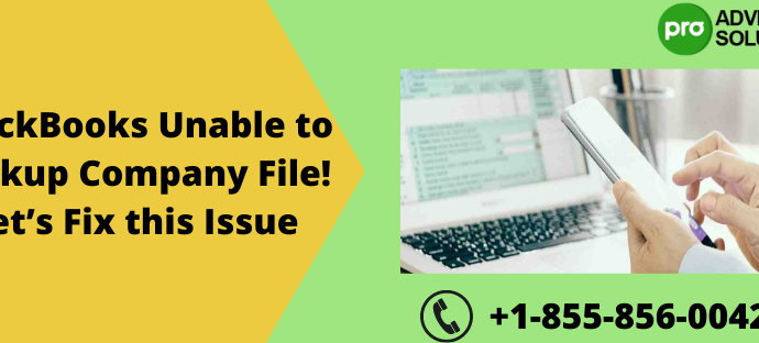 QuickBooks Unable to Backup Company File