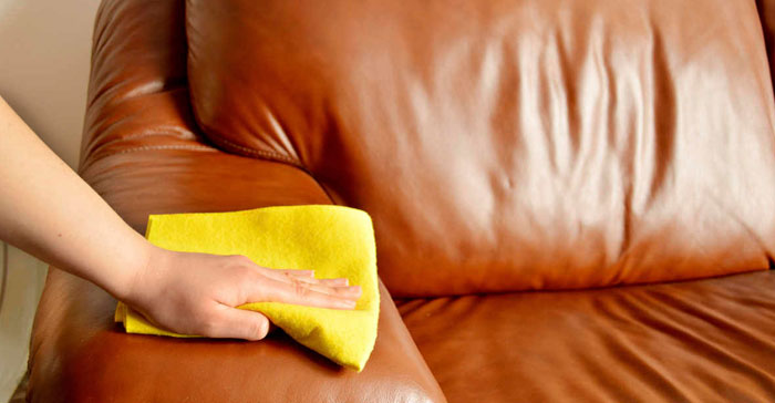 What cleaning spray is gentle on leather couch