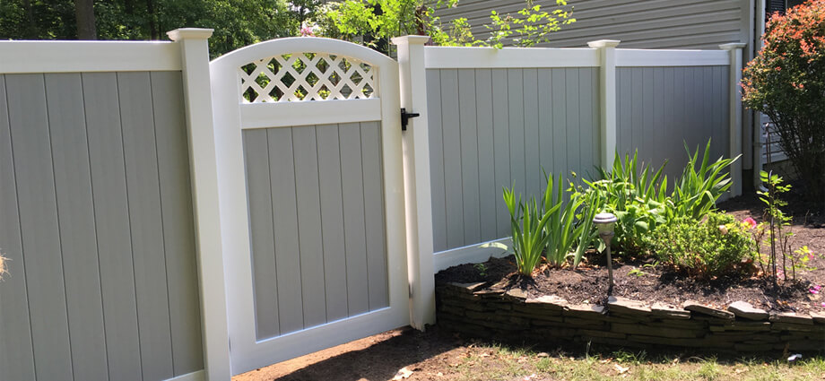 Vinyl fence installation