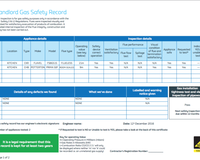 Gas Safety Certificate