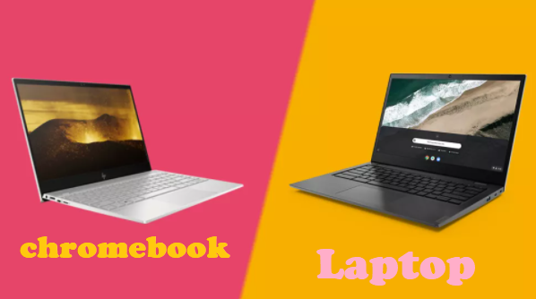 a laptop and a chromebook