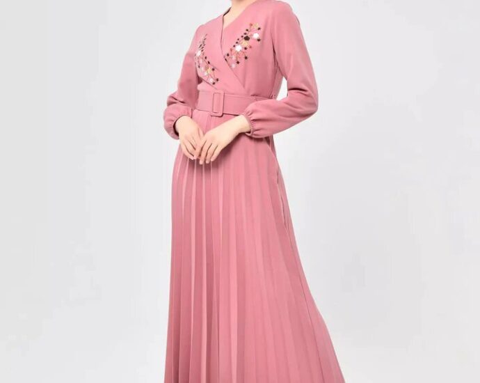 pink maxi dress