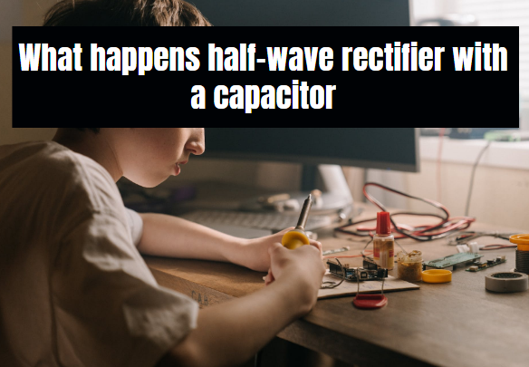 What happens half-wave rectifier with a capacitor