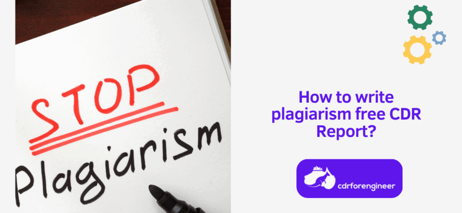 plagiarism free CDR Report